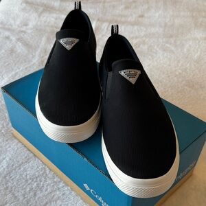 Columbia Slip-On Athletic Shoes in Black and White